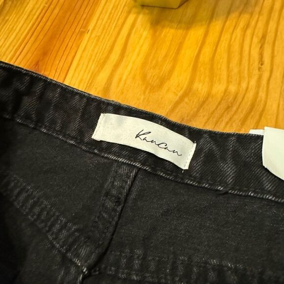 NWT Kancan Kaya High Rise Distressed Look Shorts Women’s Size LRG Black - Picture 6 of 13
